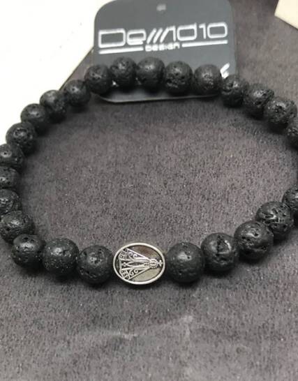 pulseira masculina pedra prata de lei 925 nossa senhora 1